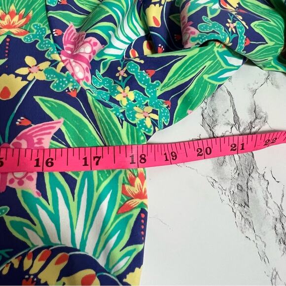 J. McLaughlin butterfly floral print Catalina cloth top Sz M - Picture 5 of 6